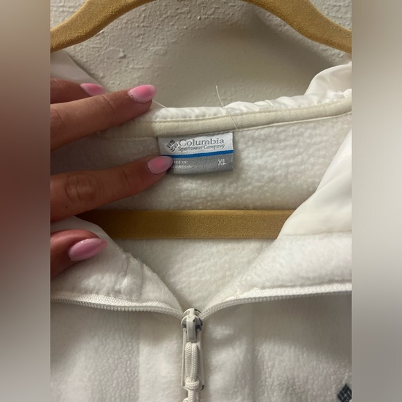 Columbia White Fleece Jacket Benton Springs - Picture 5 of 6
